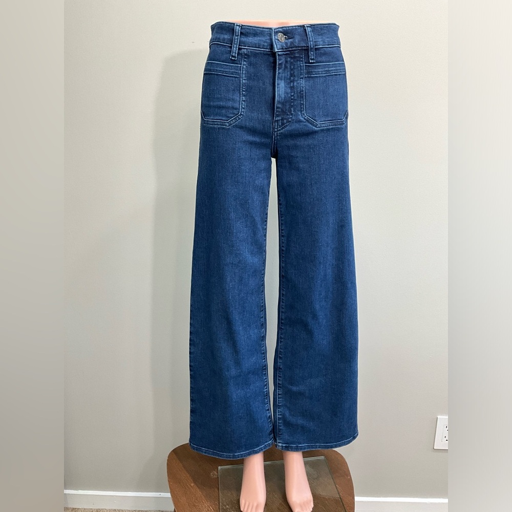 FRAME Le Slim Palazzo High Rise Wide Leg Jeans Loner Wash Size 25 - Picture 7 of 7