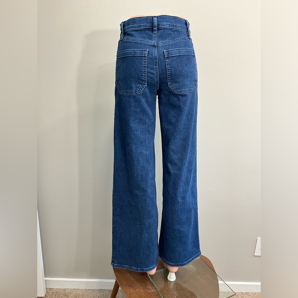 FRAME Le Slim Palazzo High Rise Wide Leg Jeans Loner Wash Size 25 - Picture 2 of 7