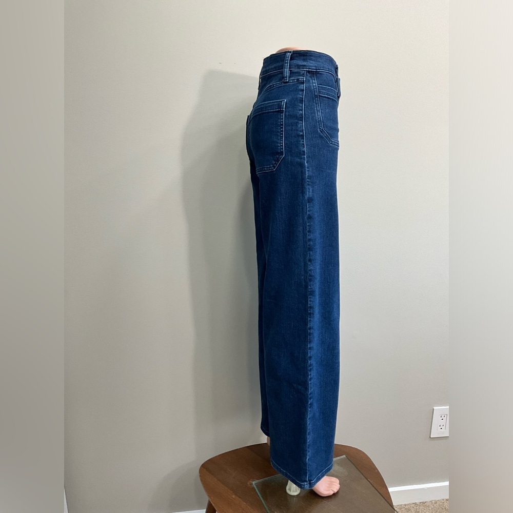 FRAME Le Slim Palazzo High Rise Wide Leg Jeans Loner Wash Size 25 - Picture 3 of 7
