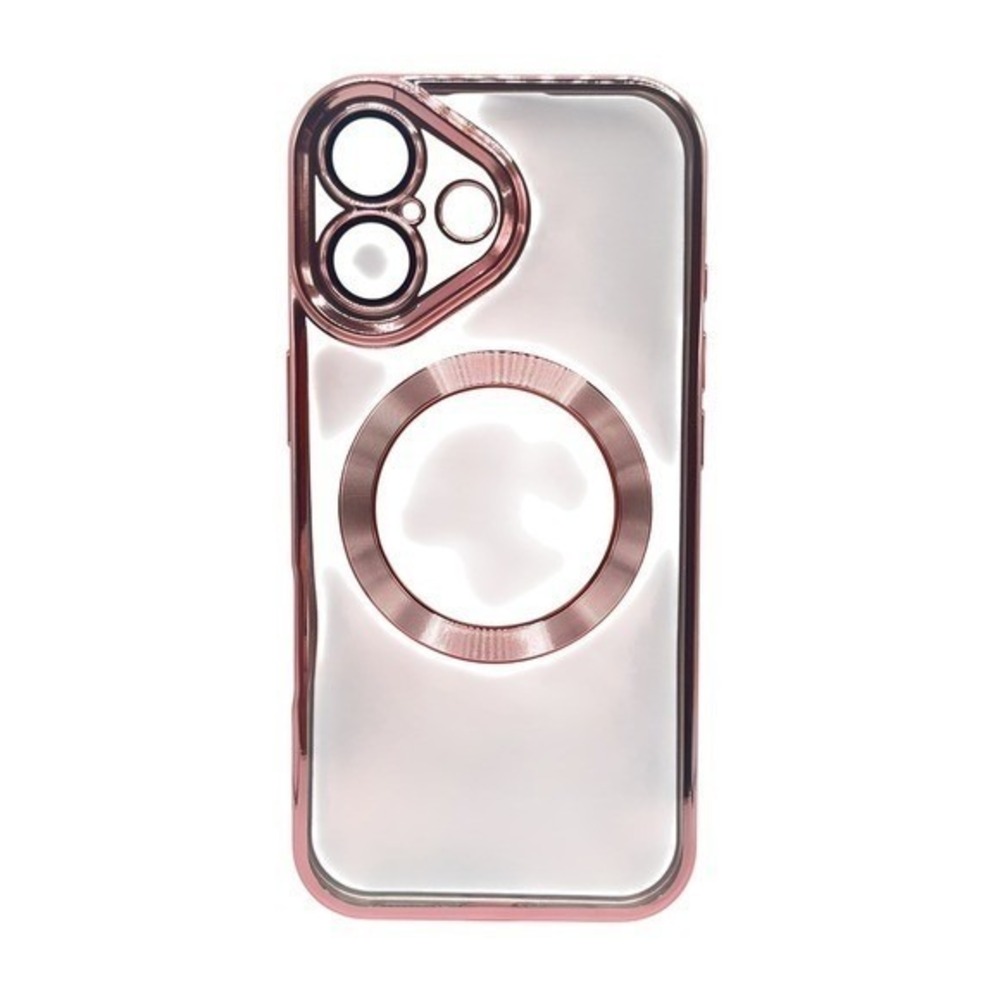 iPhone 17 Clear Protective Case Pink Metallic Trim‎ NEW
