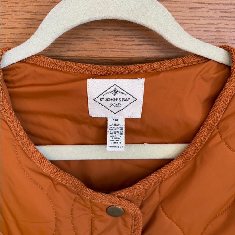 St John’s Bay Quilted Snap Button Jacket Lightweight Packable Shacket Wo… - Picture 2 of 10