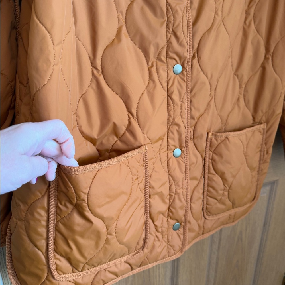 St John’s Bay Quilted Snap Button Jacket Lightweight Packable Shacket Wo… - Picture 3 of 10