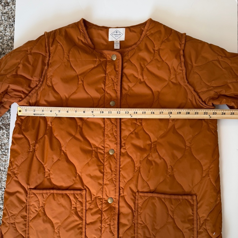 St John’s Bay Quilted Snap Button Jacket Lightweight Packable Shacket Wo… - Picture 7 of 10