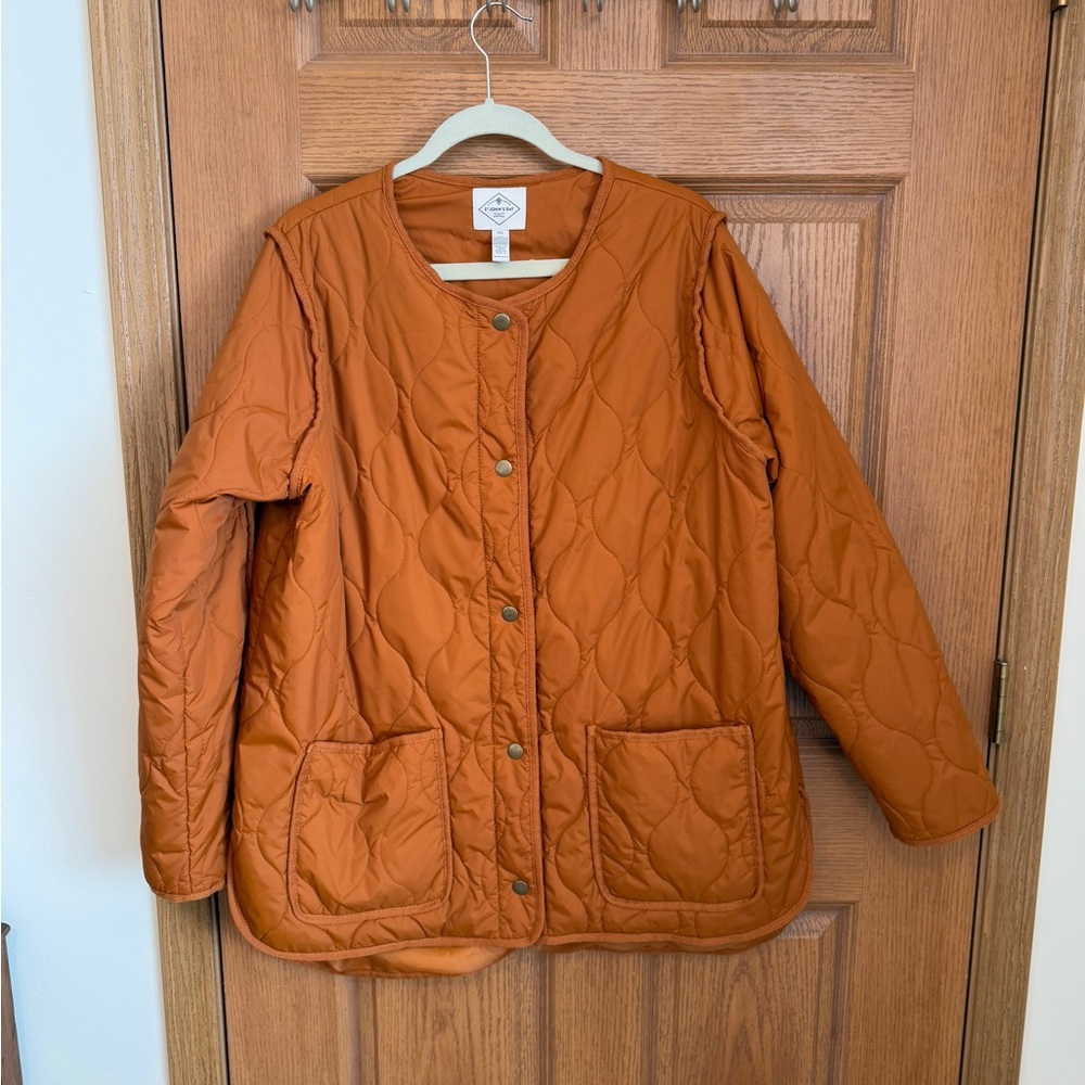 St John’s Bay Quilted Snap Button Jacket Lightweight Packable Shacket Wo… - Picture 10 of 10
