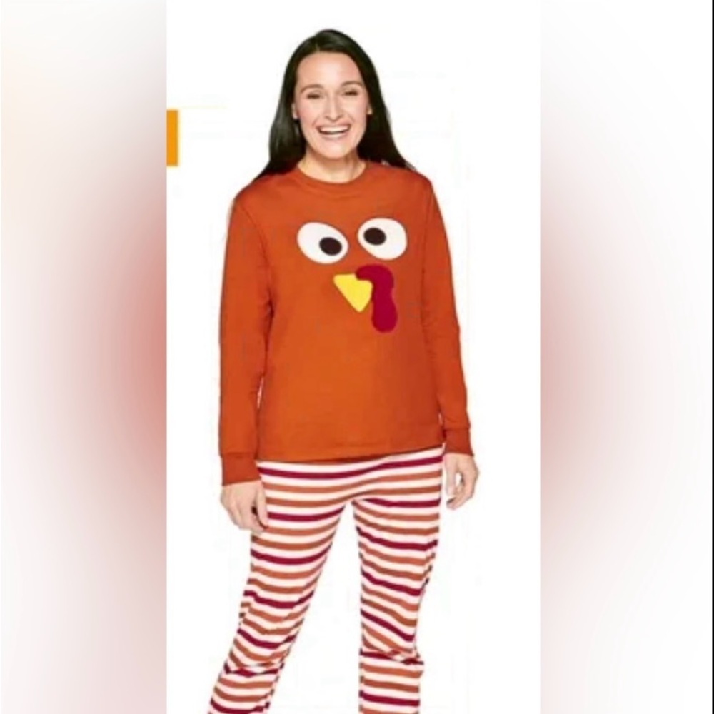 GYMBOREE Thanksgiving Fall Turkey Pajama Set XL