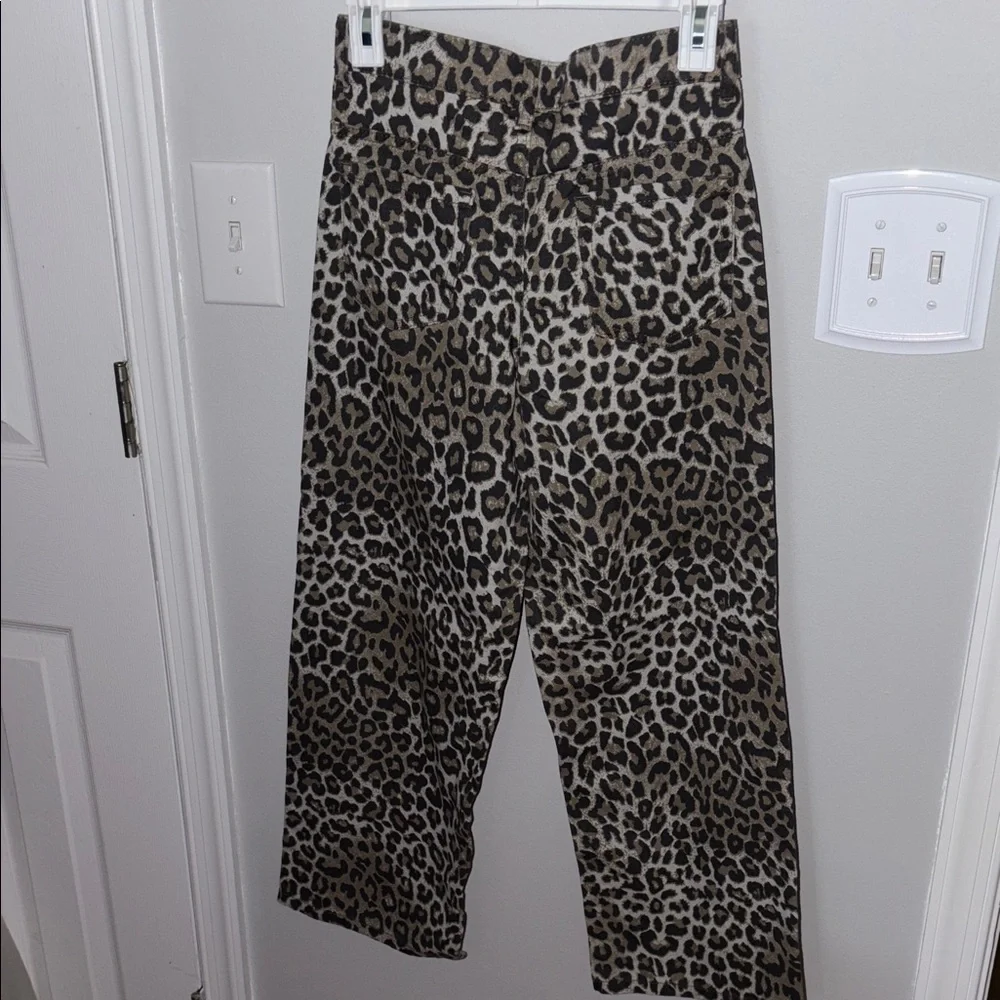 Girls NWT Leopard Print Wide-Leg Pants - Picture 5 of 5