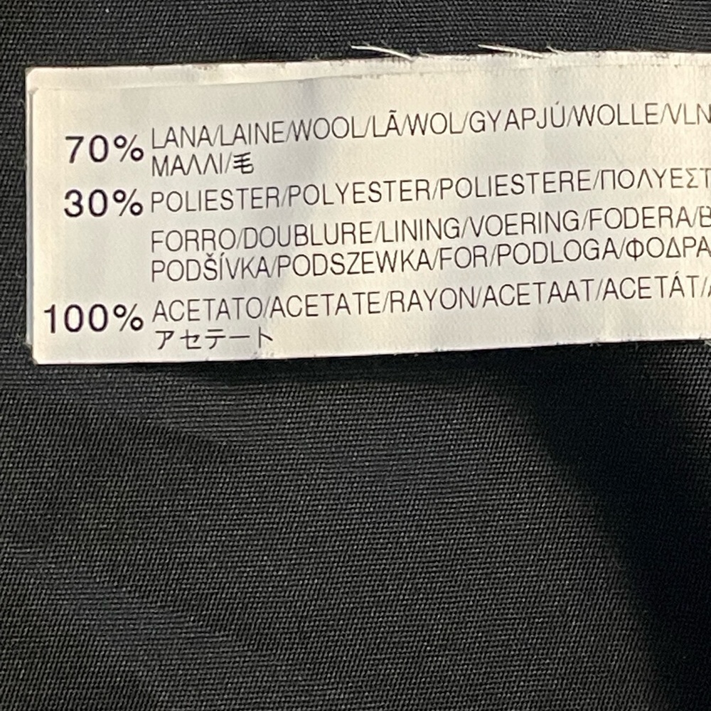 Zara Women's Charcoal Wool Peacoat - Picture 5 of 7