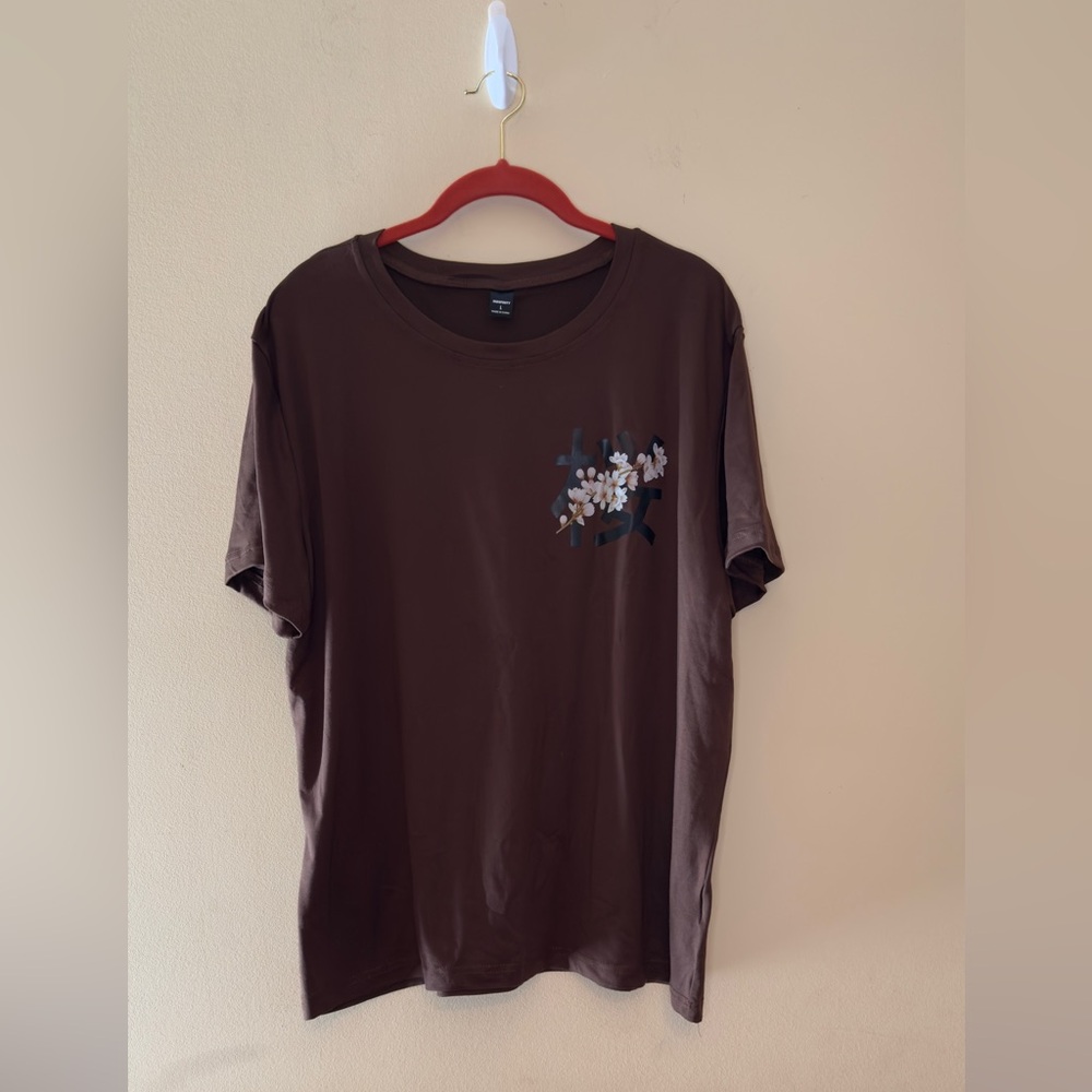 NFINITY Dark‎ Brown Floral Graphic Tee