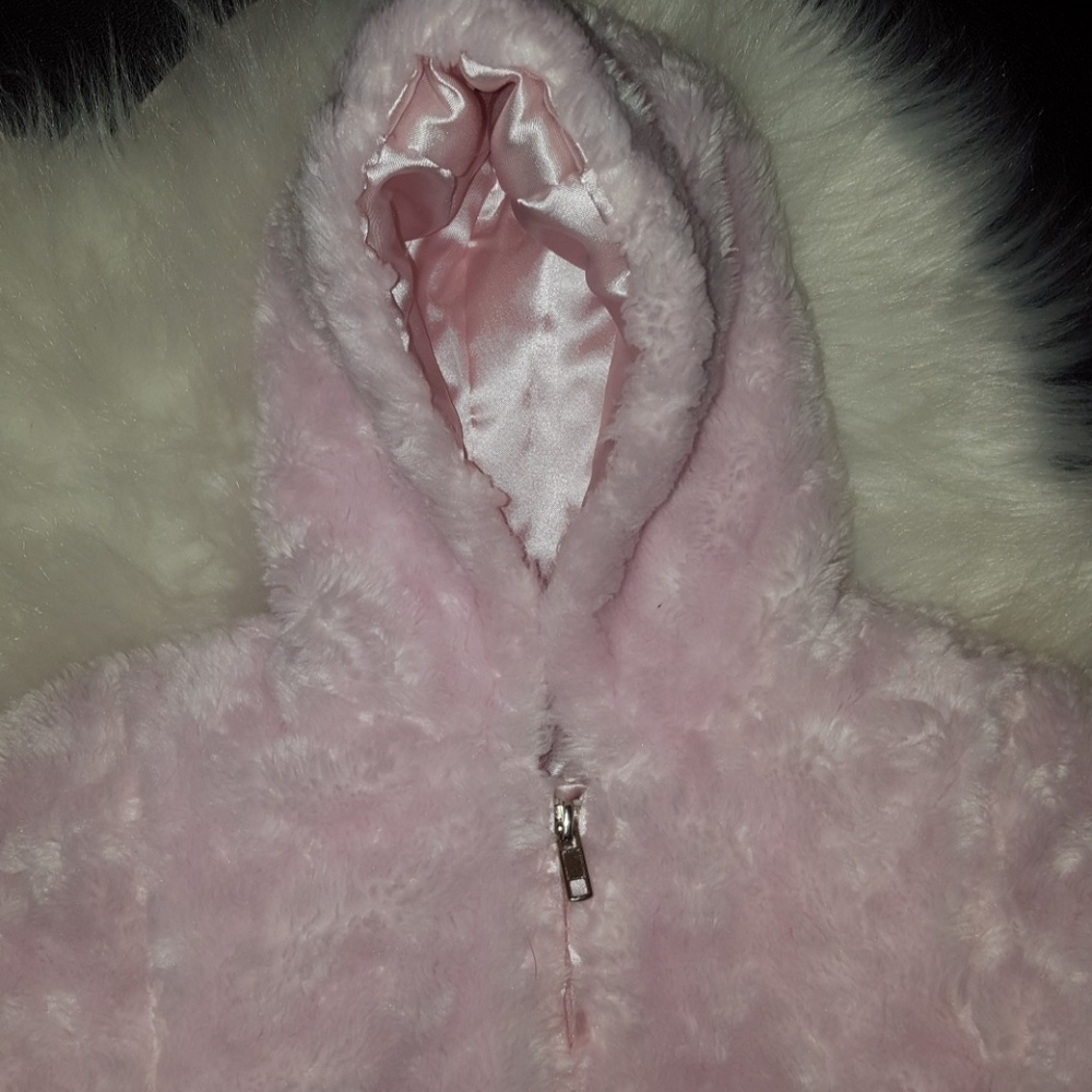 Bon Bebe rosette fluffy winter coat 18M - Picture 2 of 5