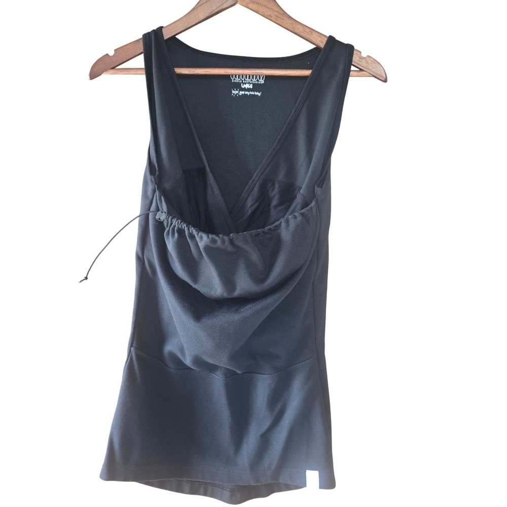 Lalabu Simple Babywearing Soothe Shirt Black Sleeveless Tank Large Baby Pouch