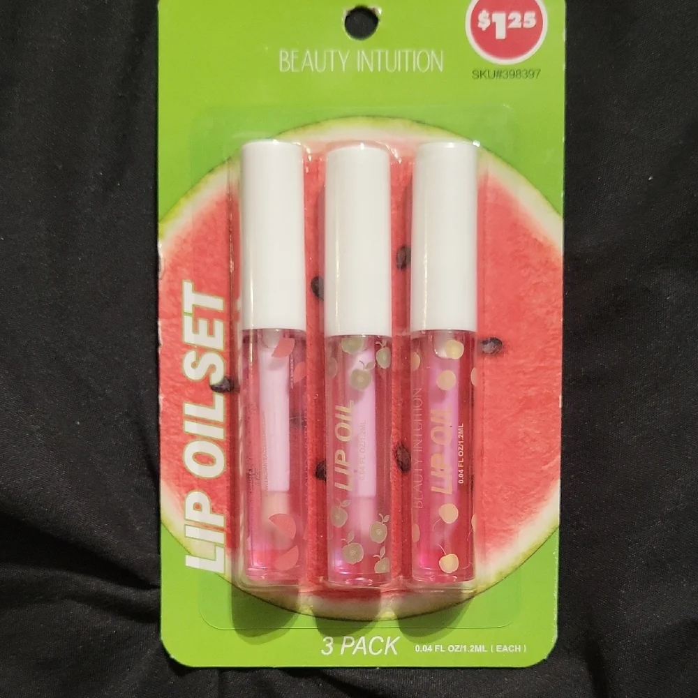 Pink Lip Oil Trio - Hydrating Gloss Set - Picture 1 of 1
