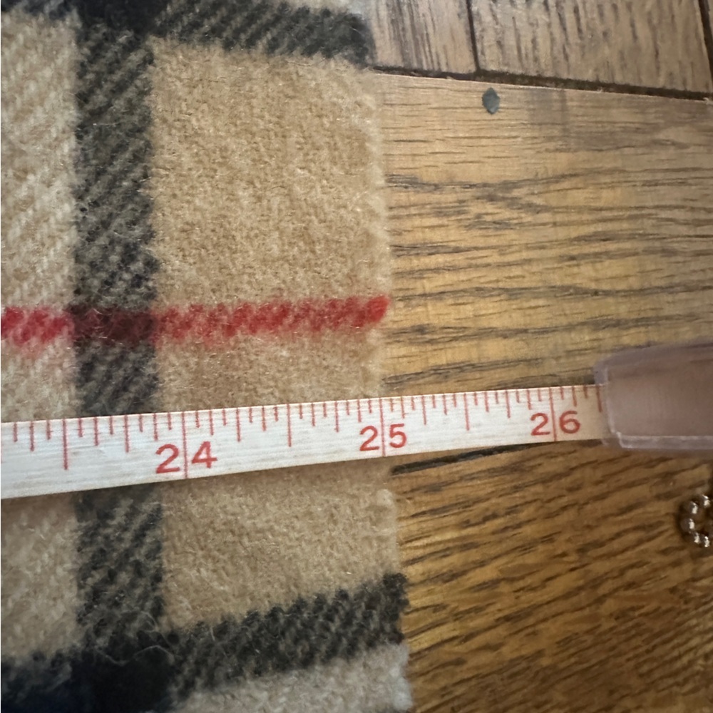 Burberry Beige Black Red Classic Check Scarf - Picture 5 of 6
