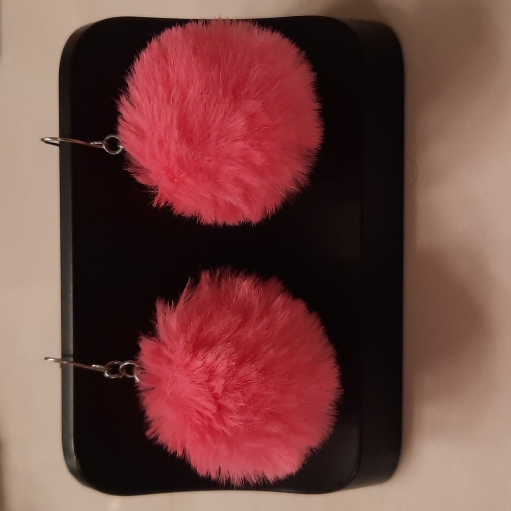 Claire's Pom Pom Earrings - Picture 2 of 4
