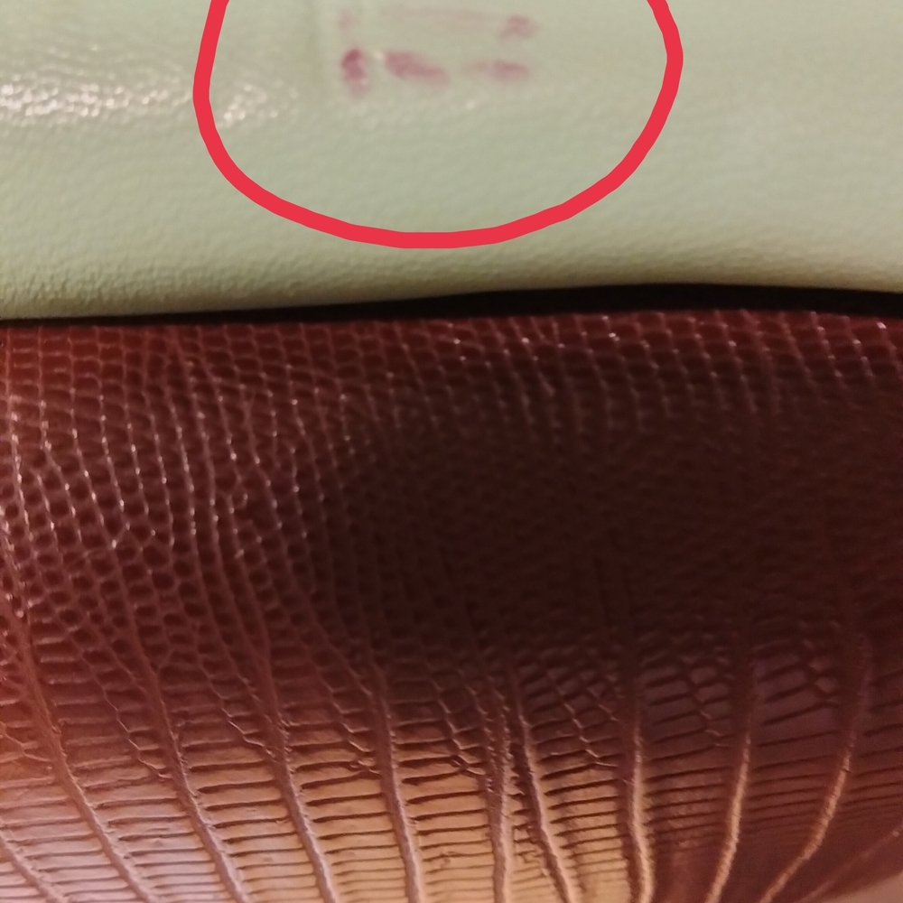 Nicole Lee Mallory Two-Tone Leather Satchel- Tan and Mint - Picture 5 of 8
