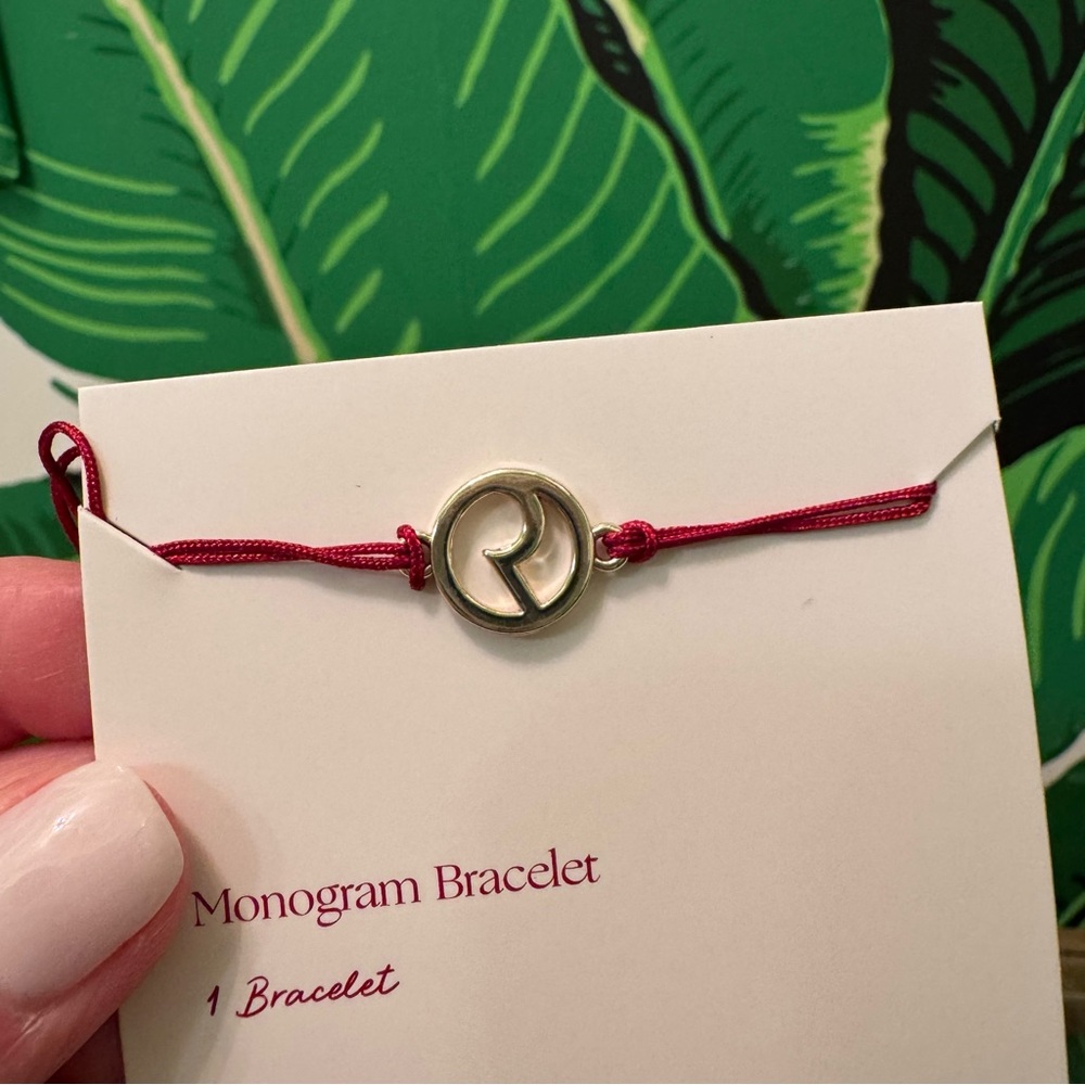 NWT Rare Beauty Selena Gomez Red Monogram Bracelet