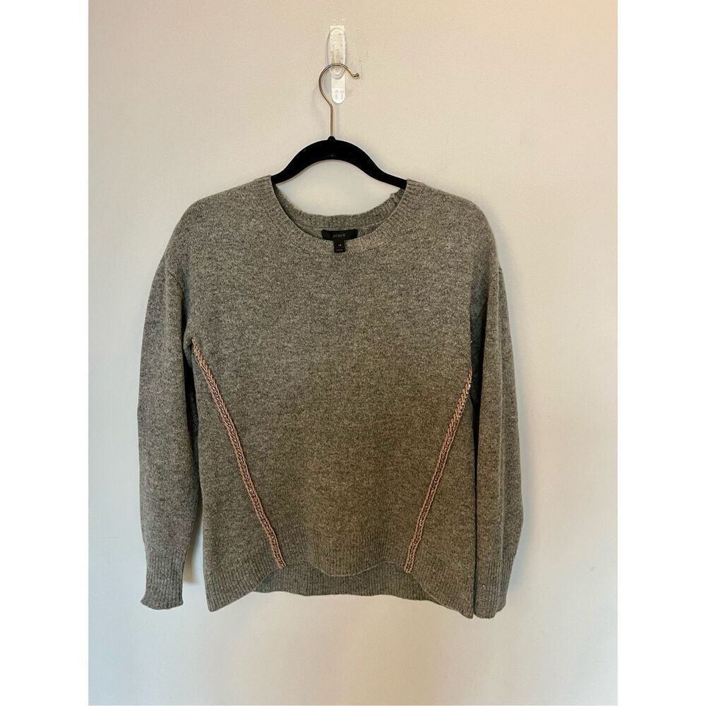 JCrew Rhinestone gray sweater size XS