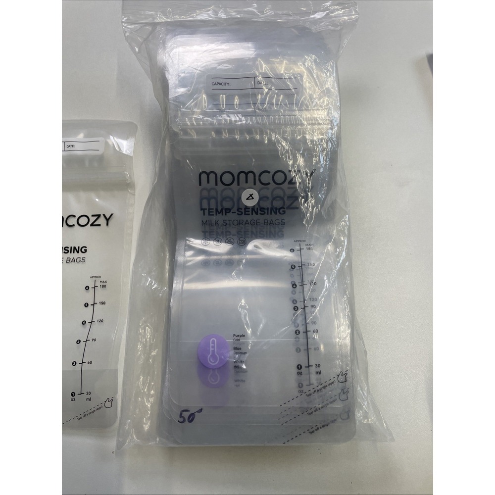 Momcozy Breastmilk Storing Bags, Temp-Sensing Milk Storage Bags 50 Pcs 6 oz - Picture 2 of 4