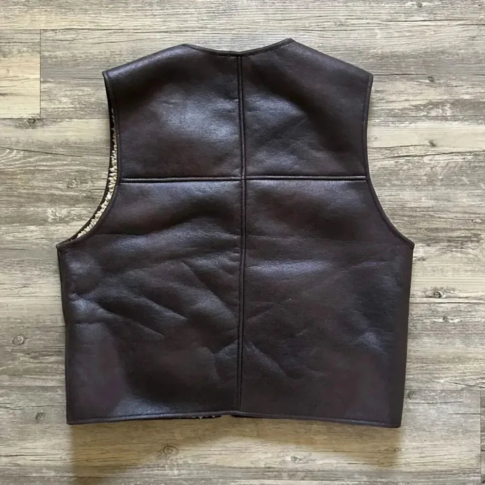 Supreme Fall/Winter 2024 Reversible Faux Shearling Work Vest Size Medium - Picture 6 of 7
