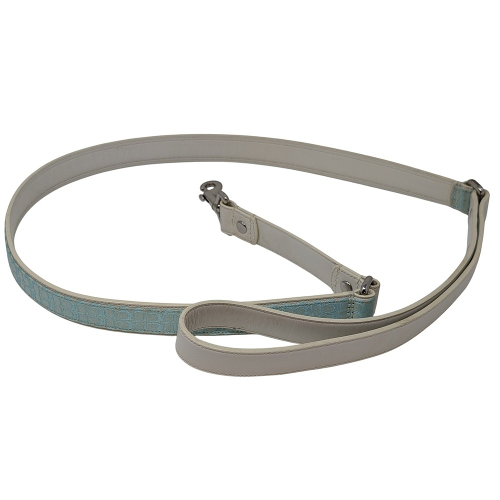 Vintage‎ Y2K Coach Dog Leash Signature C Print Blue Leather 4005 Large RARE