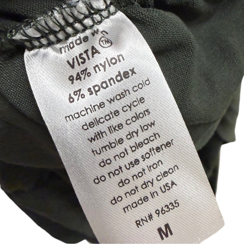 SUSANA MONACO Gathered Mock Neck Dress Hunter Green Size Medium - Picture 8 of 10