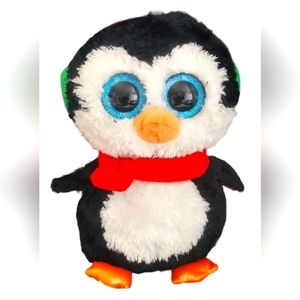 TY 9" Beanie Boo Penguin "North" Black and White‎
