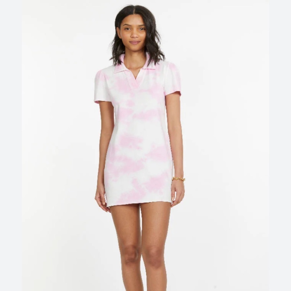 ☀️❄️Generation Love Pink and White Tie-Dye Dress