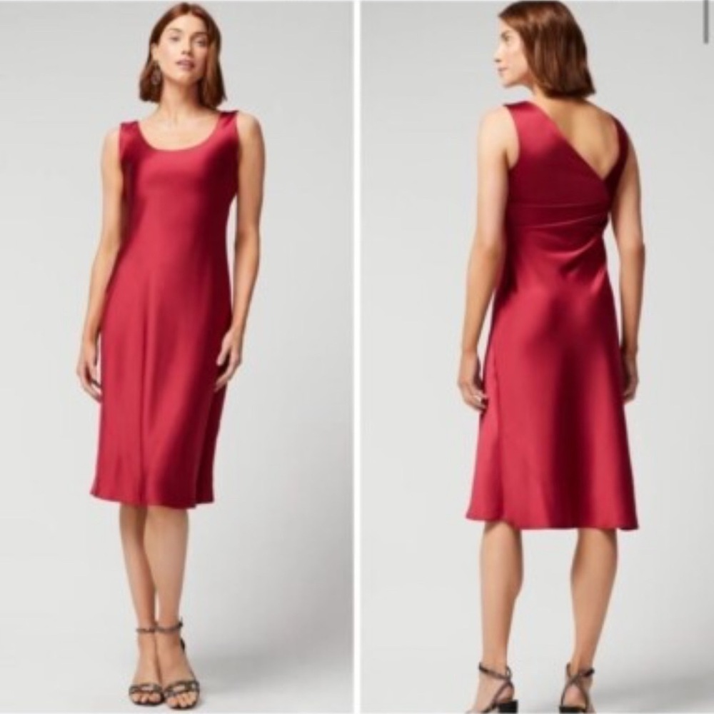 ❄️☀️Elegant Red Sleeveless Dress