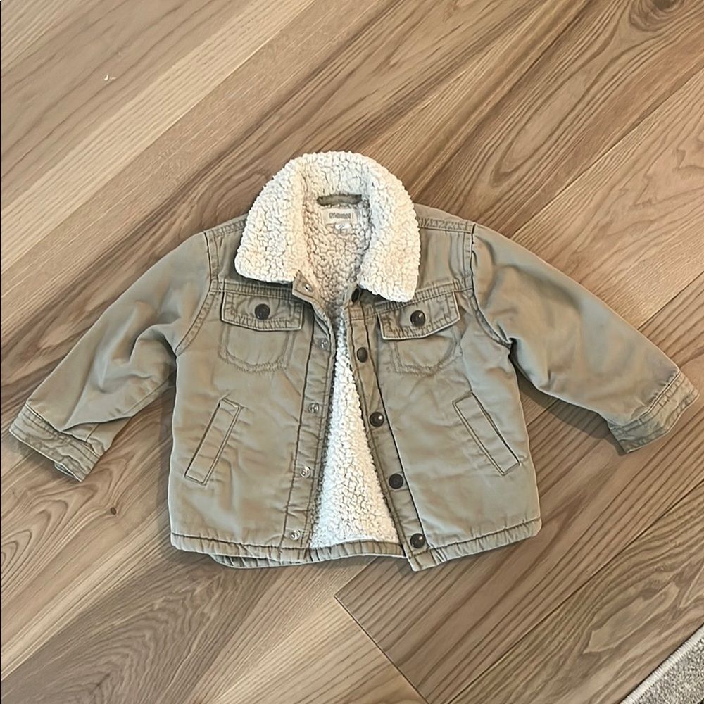 Gymboree Tan Jean Jacket with Sherpa Lining