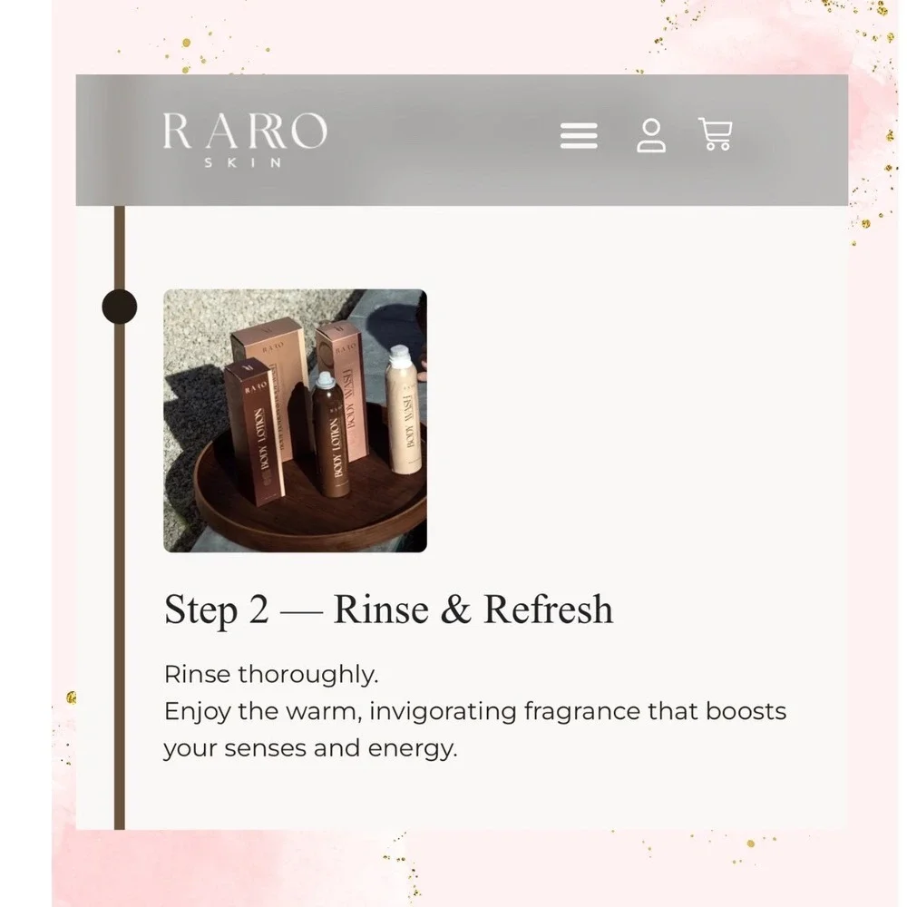*NIB* Raro Skin Deeply Nourishing Collagen Body Wash & Body Lotion Set 250ml - Picture 4 of 5