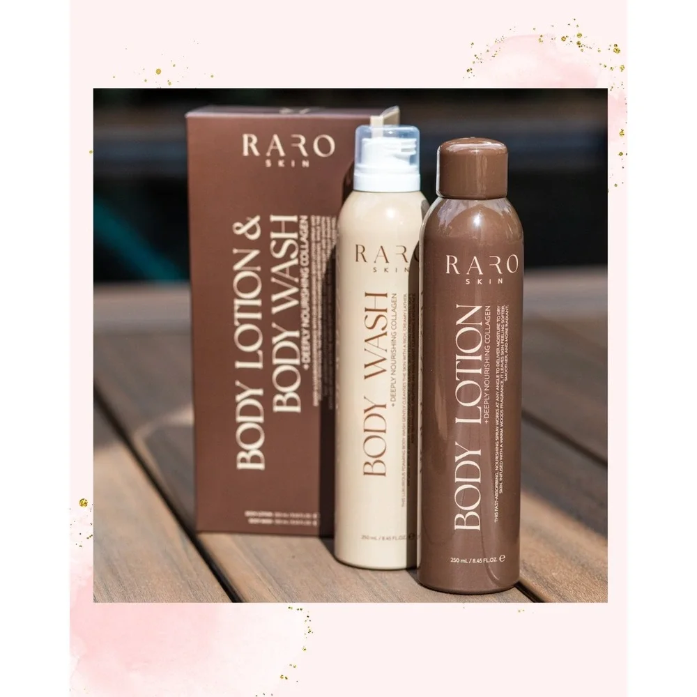 *NIB* Raro Skin Deeply Nourishing Collagen Body Wash & Body Lotion Set 250ml - Picture 1 of 5