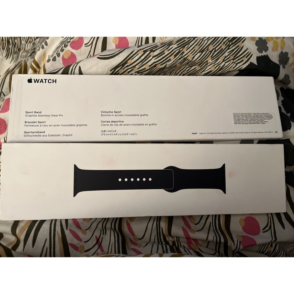 Apple Sport Band for‎ Watch Series 7 - Midnight, Size S/M M/L (45mm)