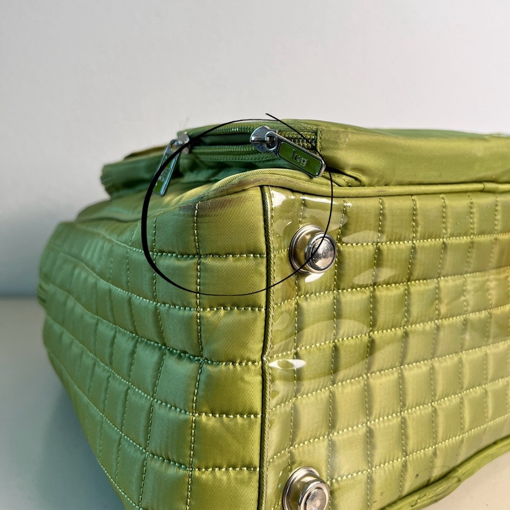 Lug Green Overnight Tote Shoulder Bag Zippered Pockets Travel Bag - Picture 10 of 10