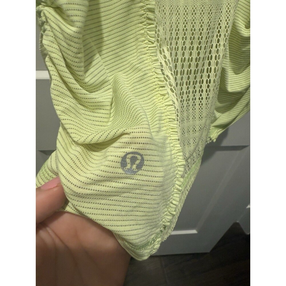 Women’s Lululemon Tank Top Tie And Fly Side Cinch Long Striped Yellow 12 Large - Picture 6 of 6