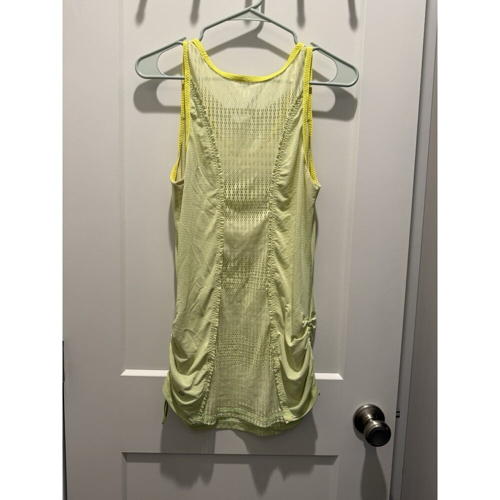Women’s Lululemon Tank Top Tie And Fly Side Cinch Long Striped Yellow 12 Large - Picture 5 of 6