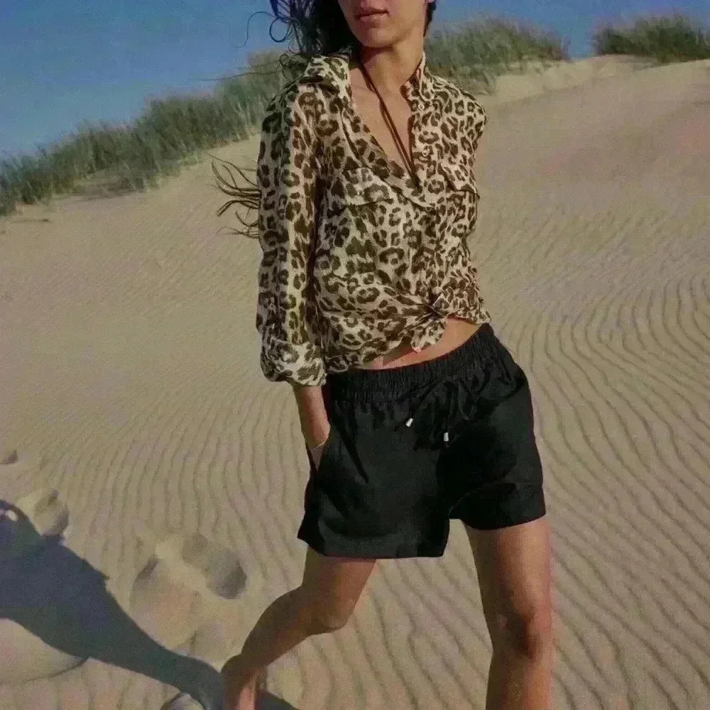 ZARA Leopard Print Blouse - Picture 2 of 5