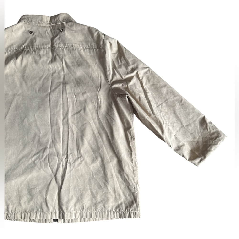 Vintage London Fog Jacket Windbreaker Rain Coat Tan/Beige Lined Zipper Size 22W - Picture 7 of 8