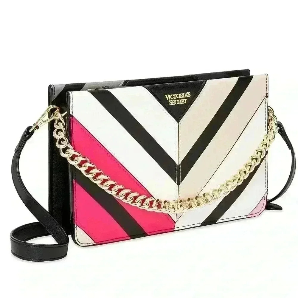 VICTORIA'S SECRET Multicolor Chevron 24/7 Crossbody Convertible clutch