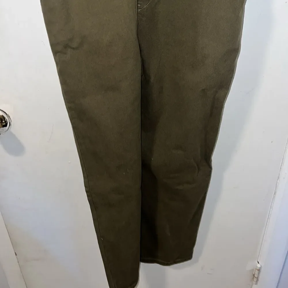 LILI SIDONIO x MOLLY BRACKEN Olive Green Denim Overalls-OSFM NEW! - Picture 4 of 8