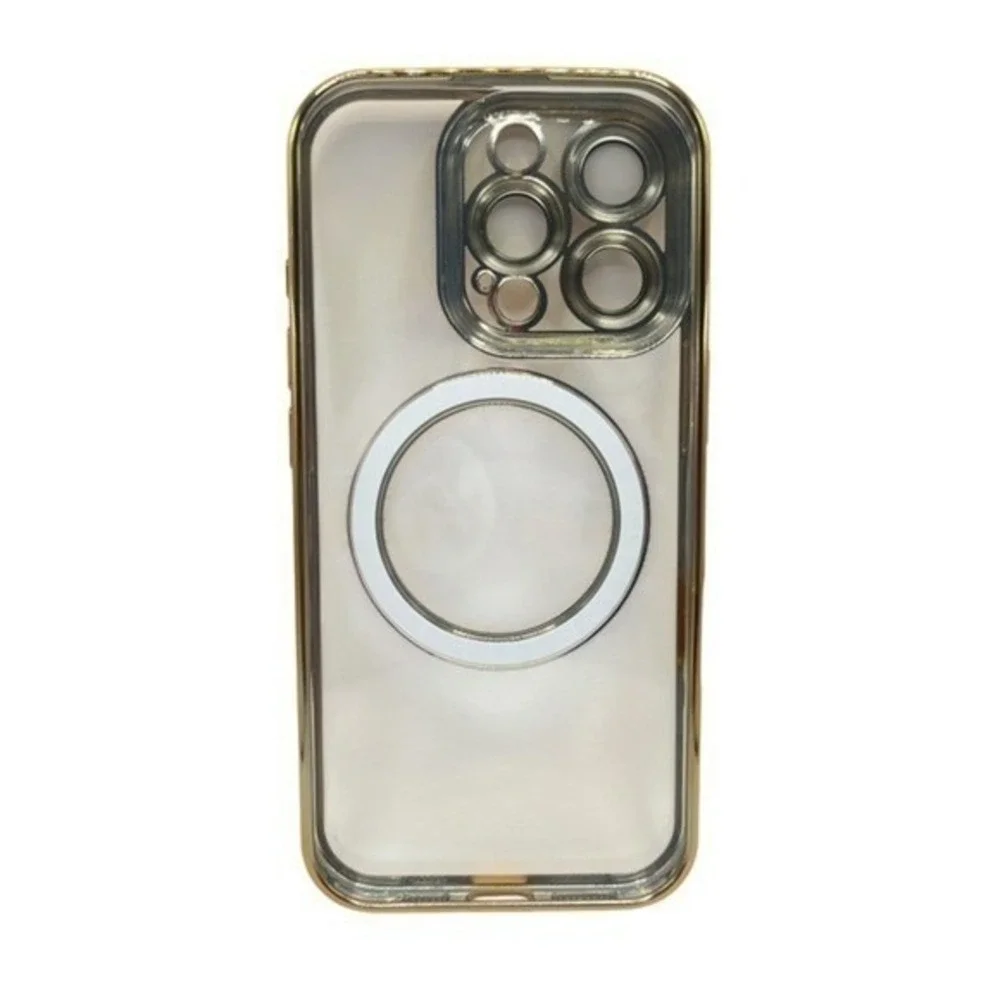 iPhone 16‎ Pro Max Clear Protective Case Gold Metallic Trim NEW - Picture 2 of 9