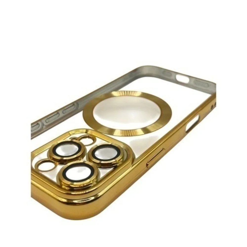 iPhone 16‎ Pro Max Clear Protective Case Gold Metallic Trim NEW - Picture 4 of 9