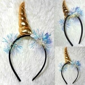 Twisty Golden Alicorn Unicorn Sparkly Head BandT