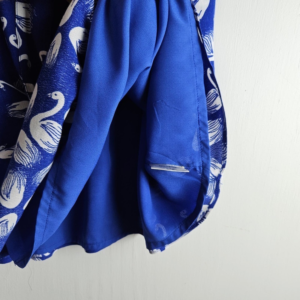 NEW Anthropologie Porridge Swan Getaway‎ Skirt XS Blue White A-Line NWT - Picture 7 of 13