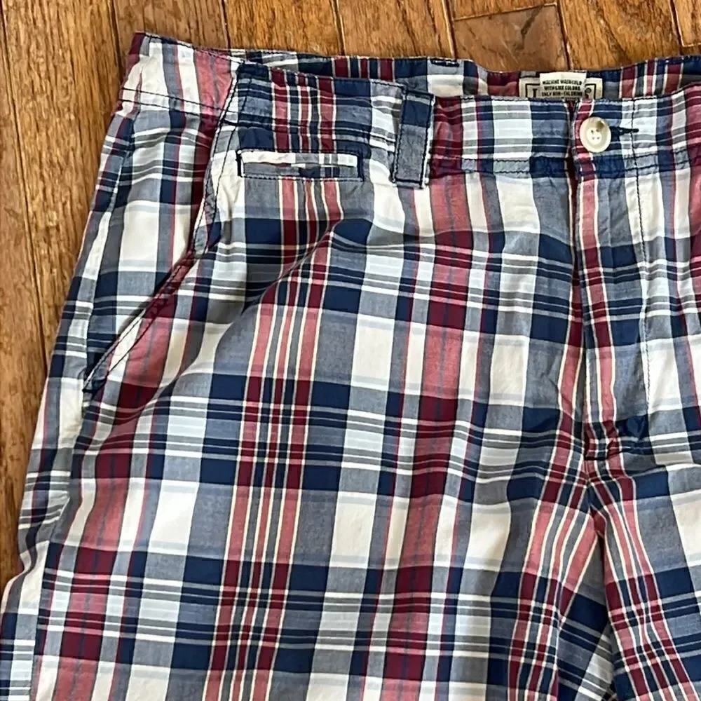 LL Bean Vintage Men’s plaid size 36 100% cotton golf shorts - Picture 3 of 12