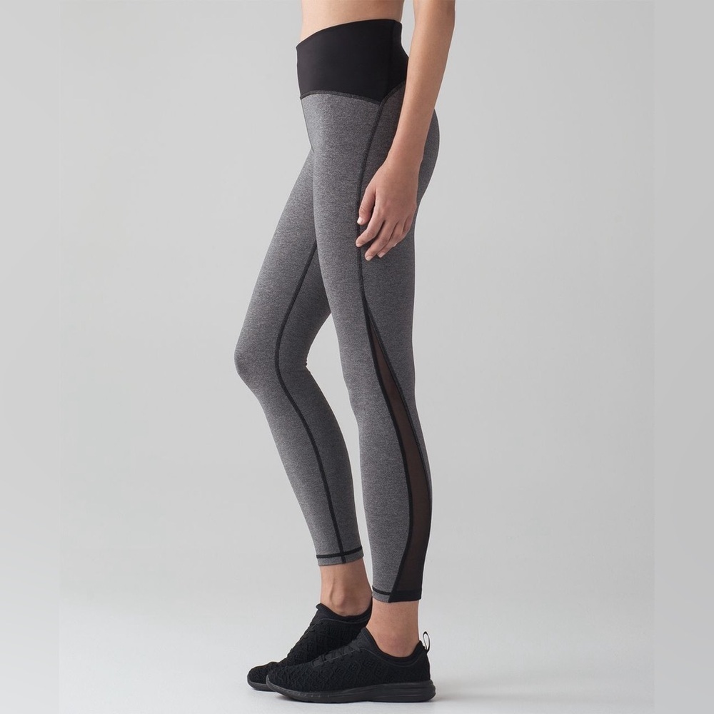 EUC Gently Used Lululemon Train Times 7/8 Pant *25"
Heathered Black / Black Sz 6