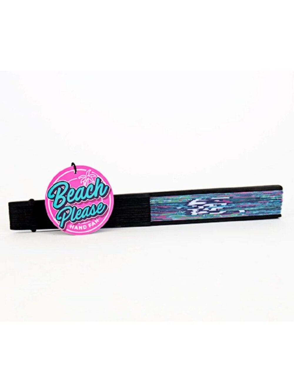 BEACH PLEASE Tropical Full Size Fan NEW NWT - Picture 2 of 4
