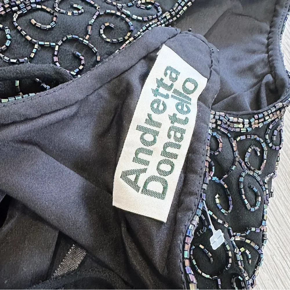 NWT Andretta Donatello Sparkly Cropped Top - Picture 4 of 4