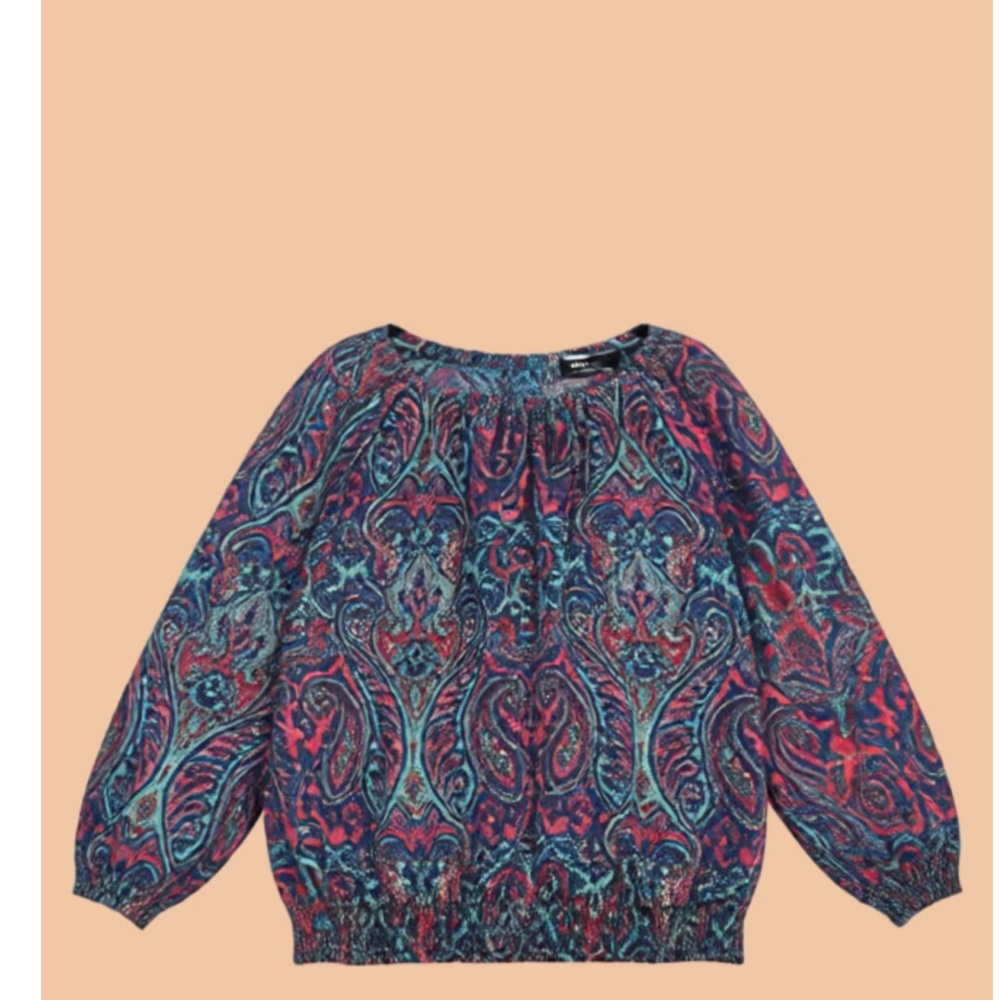 Cathy Daniel’s Women’s Colorful Patterned Shirt with Sparkles