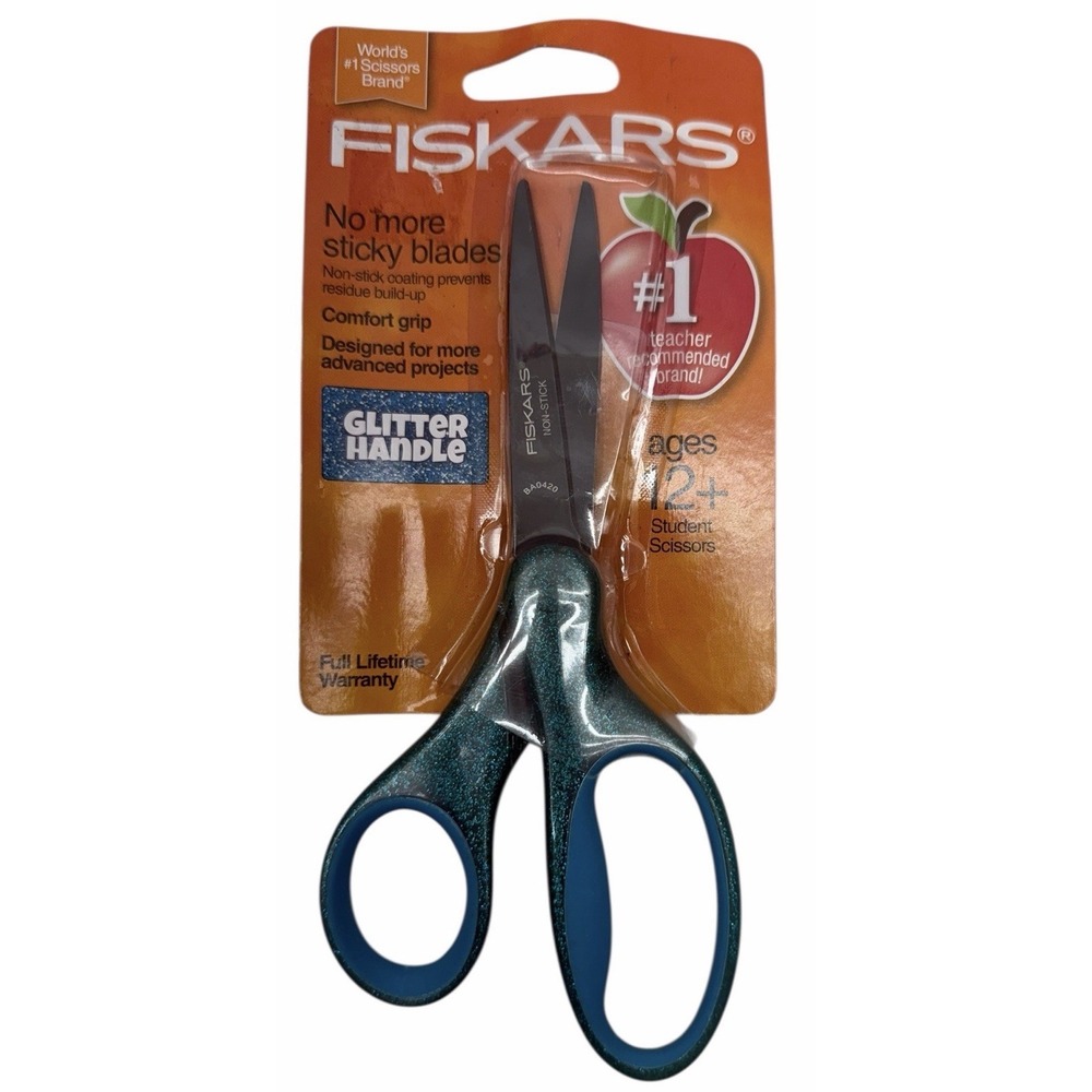 Fiskars 7" Comfort Grip STUDENTS Kids Scissors, Blue