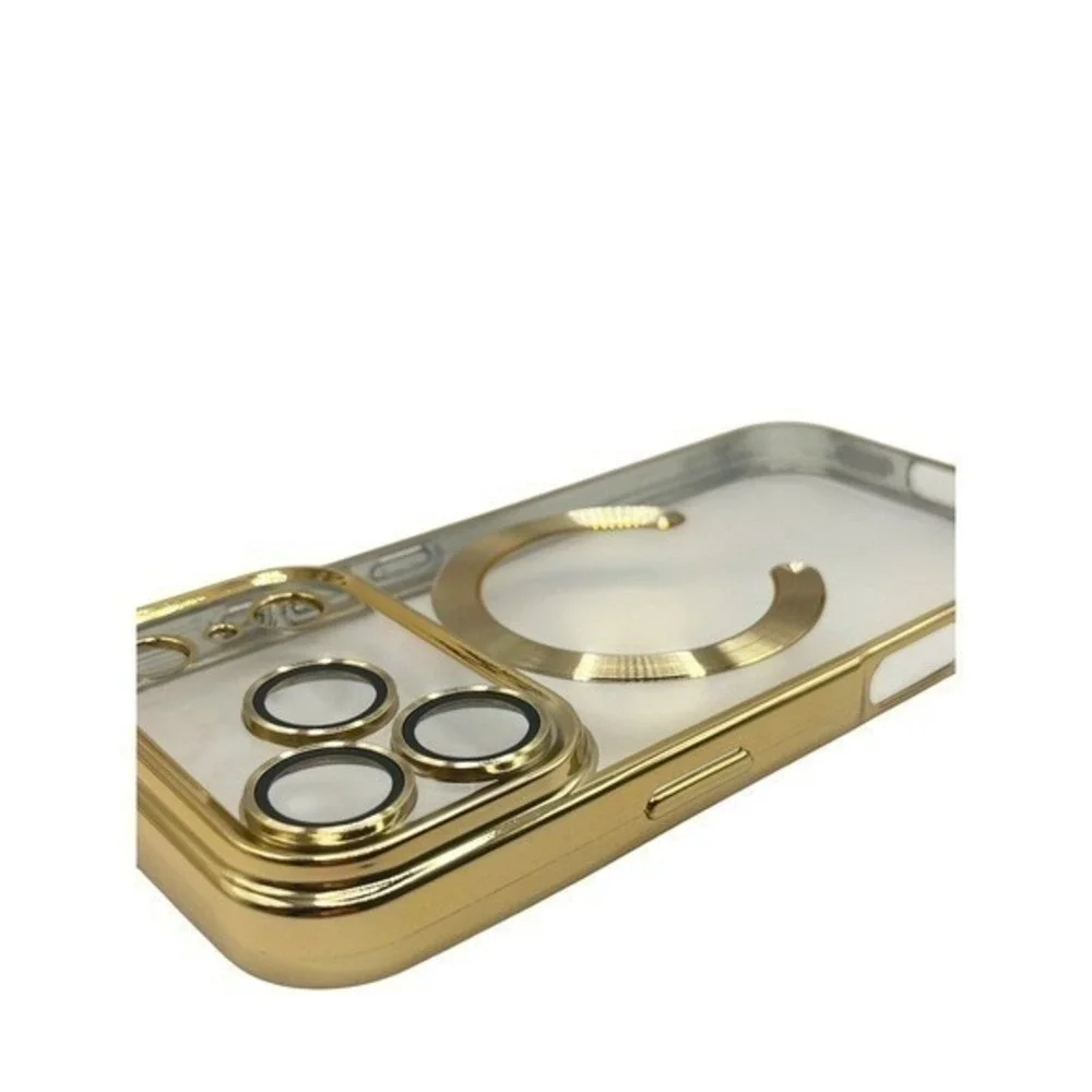 iPhone 17 Pro Clear Protective Case Gold Metallic Trim NEW - Picture 4 of 9
