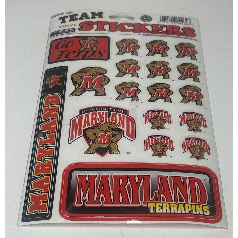 Maryland‎ Terps Westrick Paper Company Team Vinyl Stickers